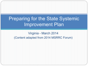 Preparing for SSIP – VICC 3-12-2014