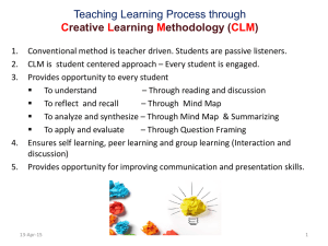 Creative Learning Methodology (CLM)