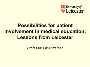 Possibilities for patient involvement in medical education