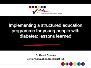 Implementing a structured education programme for young people