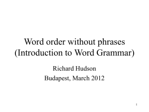 Word order without phrases