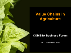 Tobacco Value Chain- COMESA business forum 2012 11 12 final