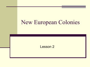 New European Colonies