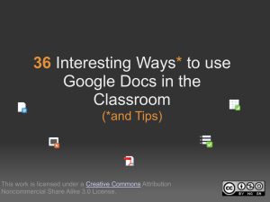 36 Interesting Ways to Use Google Docs in the Classroom