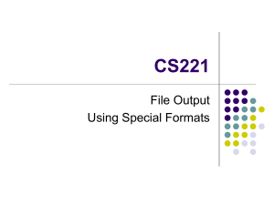 Other Data Formats