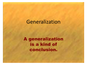 Generalizations PPT - English at "The Edge"
