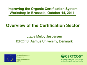 Overview of the Certification Sector