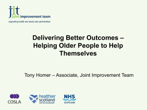 Delivering Better Outcomes: Helping Older People to Help