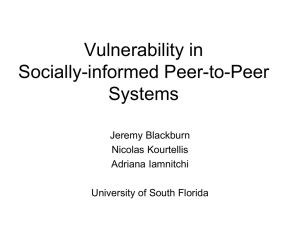 Vulnerability in Socially-informed Peer-to