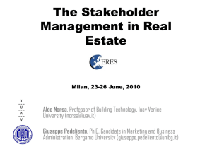 The Stakeholder Management in Real Estate