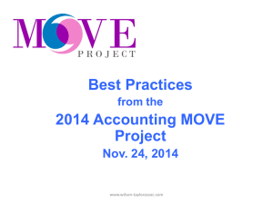 MOVE 2014 Best Practices Webinar 11/24/14 - Wilson