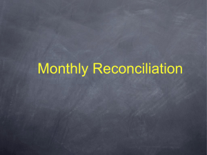 Monthly Reconciliation
