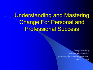 Understanding and Mastering Change