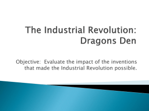 The Industrial Revolution: Dragons Den