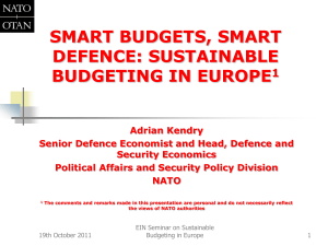 SMART BUDGETS, SMART DEFENCE: SUSTAINABLE