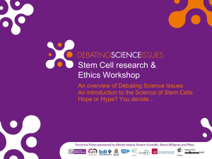 Workshop- Presentation DSI_Stem Cells_2012