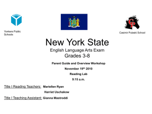 New York State English Language Arts Exam Grades 3-8