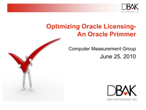 Oracle Licensing and Services Agreement