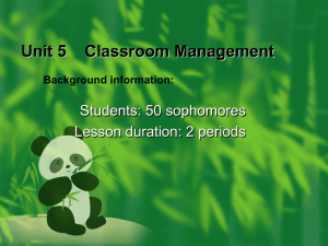 Unit 5 Classroom Management