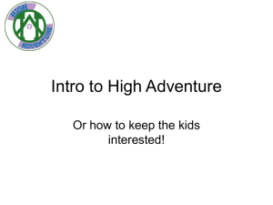 Intro to High Adventure Powerpoint