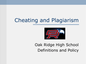 plagiarism ppt - Hauke Alternative High School