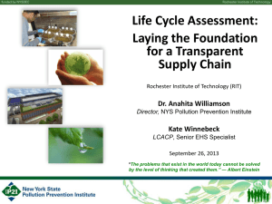 Life Cycle Assessment - GoGreen Conference New York