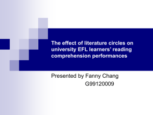 The effect of literature circles on university EFL learners` reading