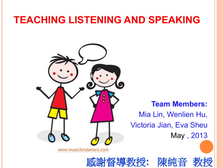 Teaching EFL Listening And Speaking