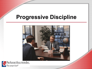 Progressive Discipline - ProSourceSolutionsInc.