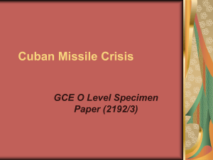 Cuba Missile Crisis_SBQ_O Level Specimen Paper
