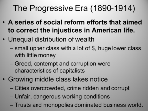 The Progressive Era (1890