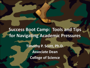 Success Boot Camp - College of Science