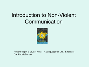 Introduction to Non-Violent Communication (PowerPoint)