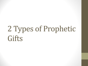 2 Types of Prophetic Gifts