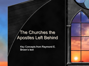 The churches the apostles left behind