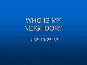 WHO IS MY NEIGHBOR? - Knollwood Church Of Christ