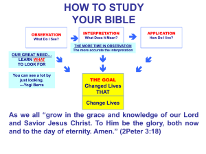 Introduction to Inductive Bible Study - PowerPoint