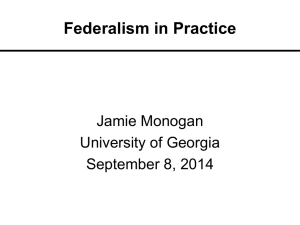 Federalism in Practice - University of Georgia