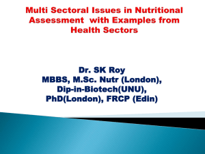 Assessment of Nutritional status