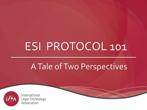 ESI Protocol 101