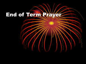 End of Term Prayer