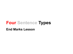 Four Sentence Types Lesson PPT