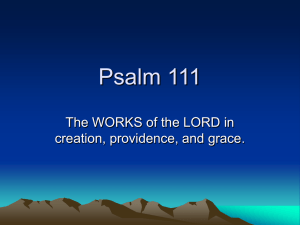 Psalm 111 - CCHS Indy