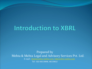 XBRL PPT - Mehta & Mehta