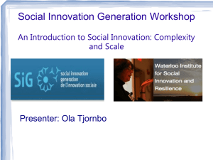 Social Innovation and Resilience Presentation