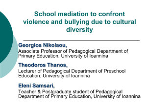 School mediation to confront violence and bullying due to cultural