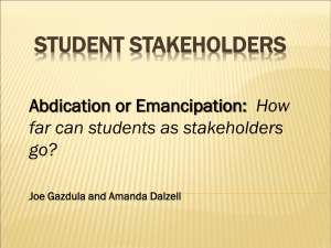 Student Stakeholders
