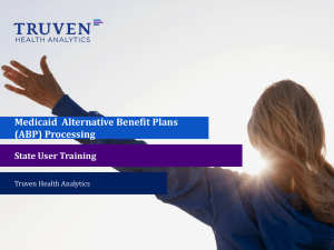 Alternative Benefit Plan State Training PowerPoint Presentation