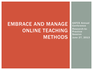 Best Practices for Teaching FCS Online
