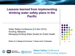 Lessons learned from implementing the Drinking Water Safety